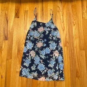 Navy Floral Dress
